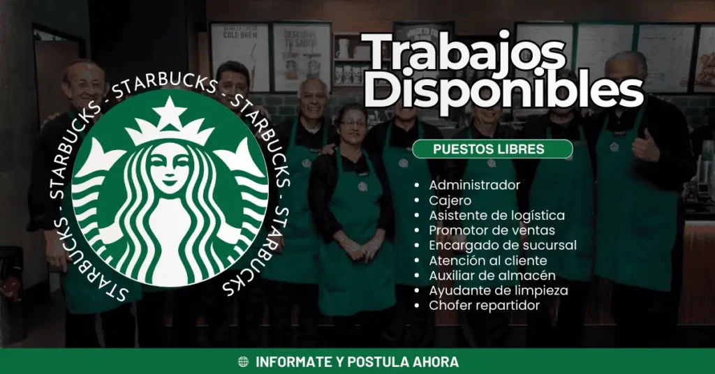 EMPLEOS NUEVOS EN STARBUCKS